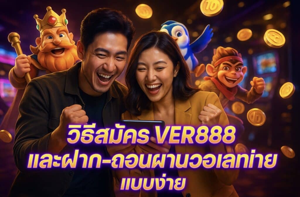 วิธีสมัคร VER888 และฝาก-ถอนผ่านวอเลท แบบง่าย