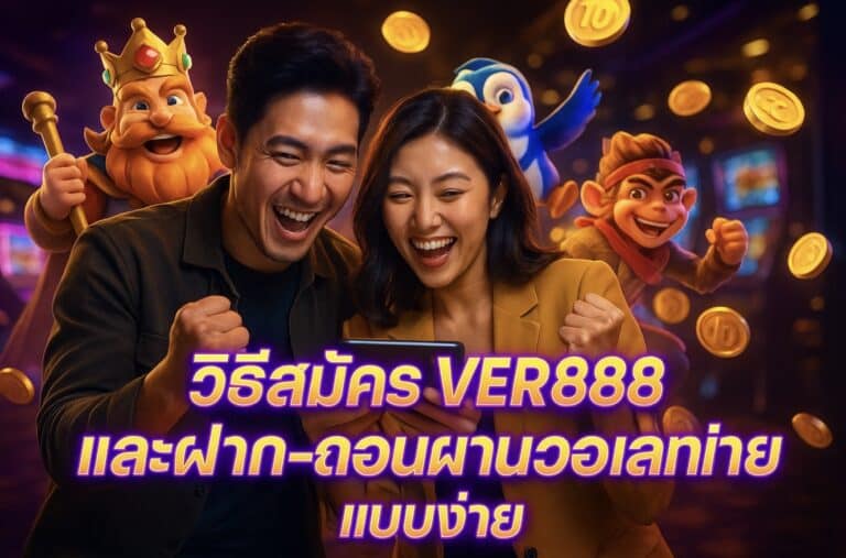 วิธีสมัคร VER888 และฝาก-ถอนผ่านวอเลท แบบง่าย